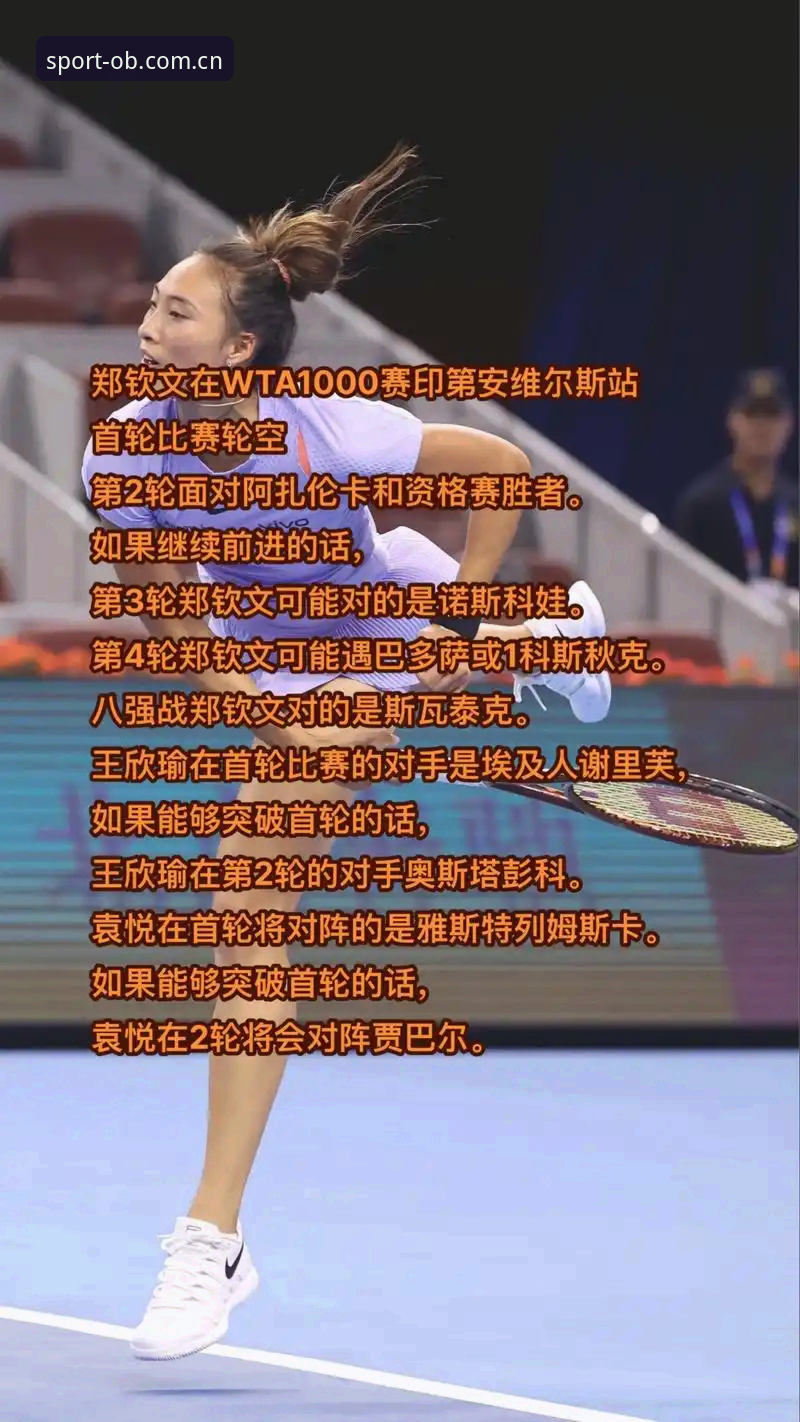 2026法网女单抽签深度分析：郑钦文保分压力与王欣瑜突围路径全解析